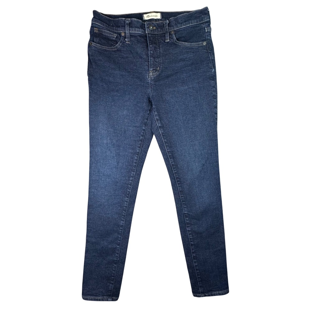 Madewell Mid-Rise Skinny Jeans Dark Wash Classic Minimalist 29 Blue Denim Casual